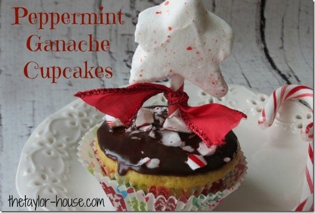 Peppermint Ganache Cupcakes, Peppermint Ganache
