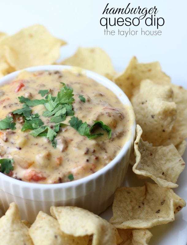 Hamburger Queso Dip with Rotel | The Taylor House